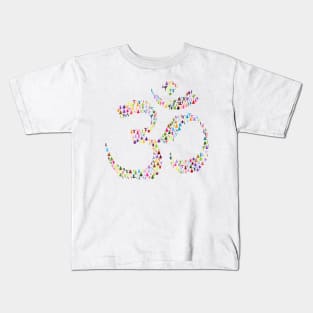Aum Om Symbol Sign Yoga Poses Kids T-Shirt